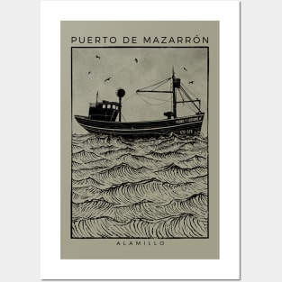 Fishing Boat Pedro y Luciano - black edition Posters and Art